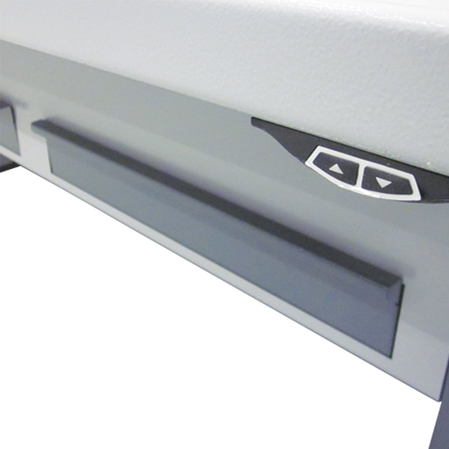 Gram Clean Air Extraction Table UFH-E-B, Electric Height Adjustment, Additional Extraction through Rear Wall, Widths 1000 - 2000 mm, Depth 1100 mm, Various Table Tops