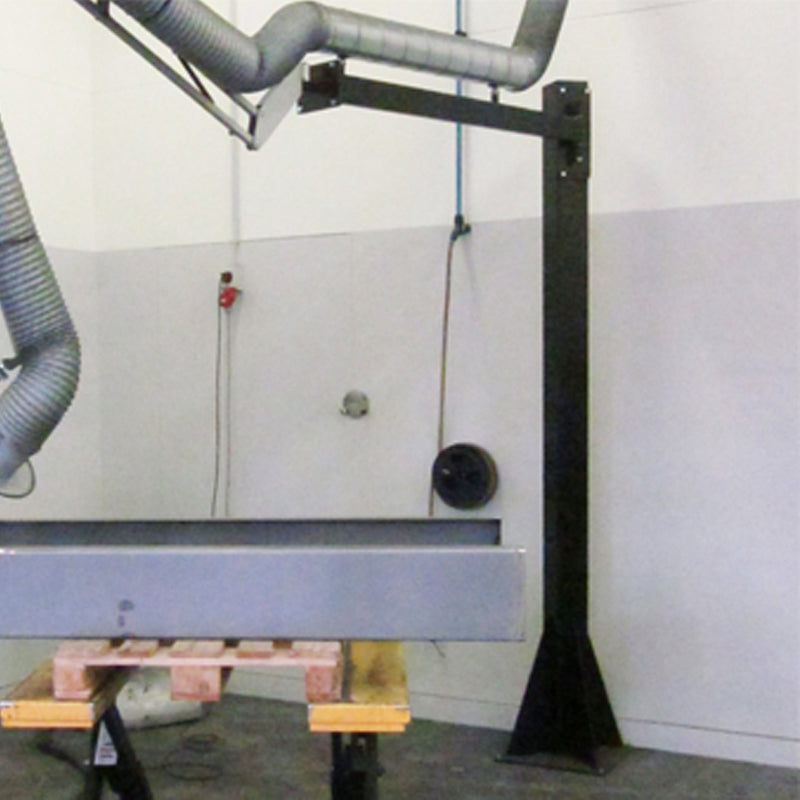 Gram Clean Air Floor Stand FP for Extraction Arms LGF, RGF, RFF, TGI and LE with Extension Arm(s) with a Length of 4E to 9 m, Heights 2.5 and 3 m