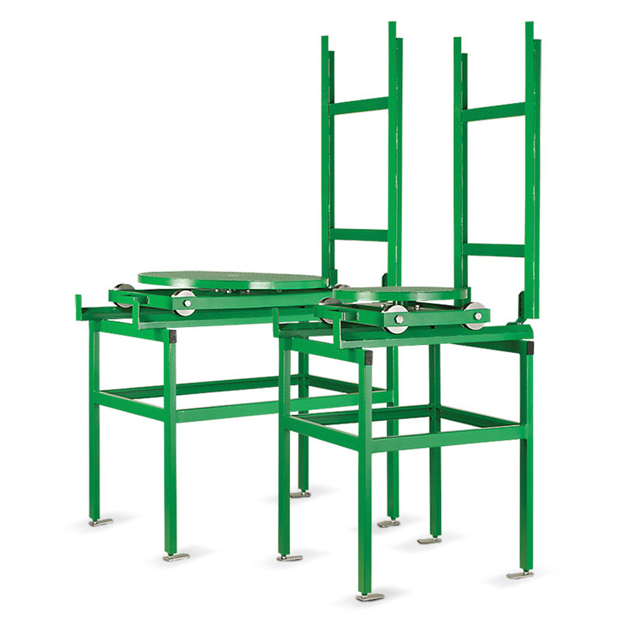 Contracor Mobile Rotary Table with Rail System and Frame for Sandblasting Cabinets CAB, 500 or 800 mm diameter