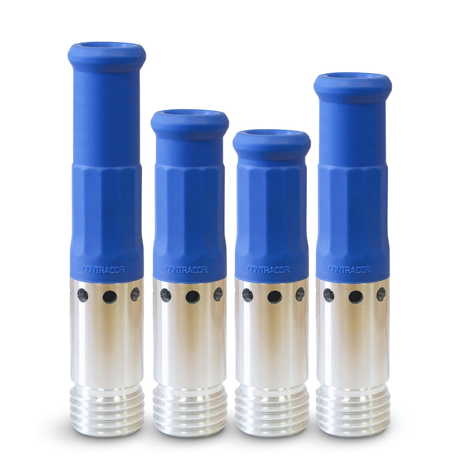 Contracor Double Venturi Sandblasting Nozzle Defender 1000, Boron Carbide, extra long, 50 mm coarse thread, nozzle opening 6.5 to 12.5 mm