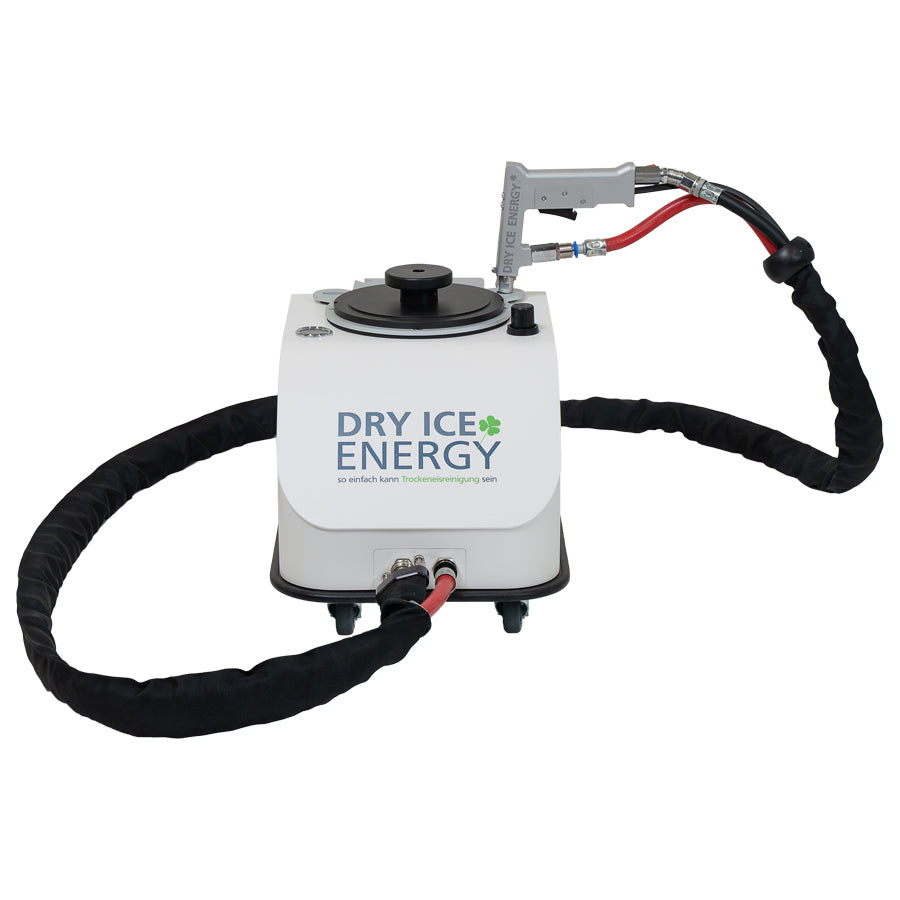 Dry Ice Energy Dry Ice Blasting Device "Champ Vario" with regulation of dry ice quantity, complete set, blasting pressure 1-10 bar, compressed air requirement 300 - 1600 ltr./min