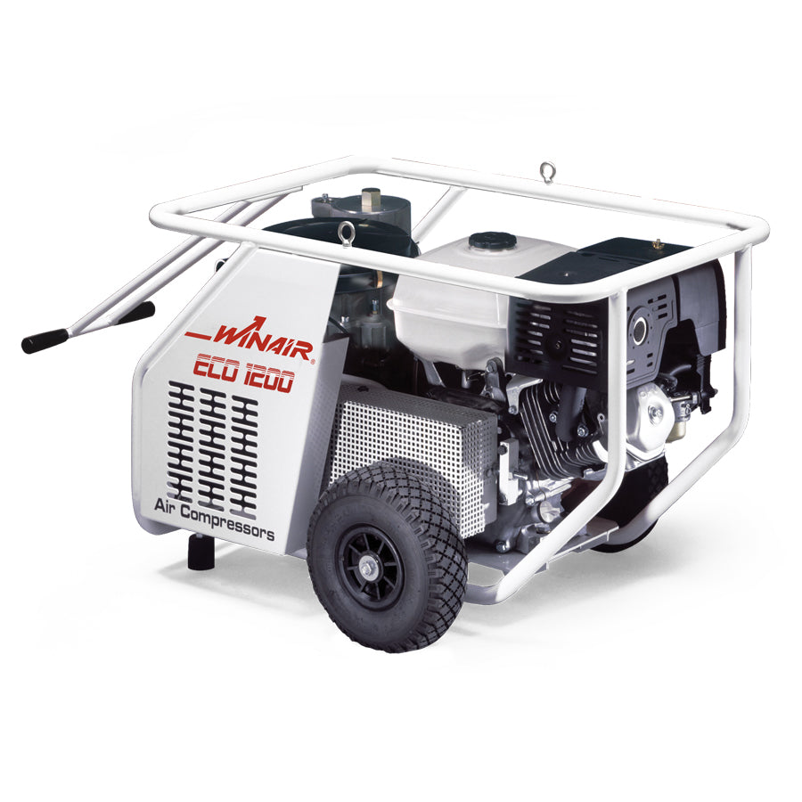 Mobiler Benzin-Schraubenkompressor ECO 1200 HDM/HDE, Honda Benzinmotor GX390, 13 PS, 1200 l/min, max. 7 bar Betriebsdruck