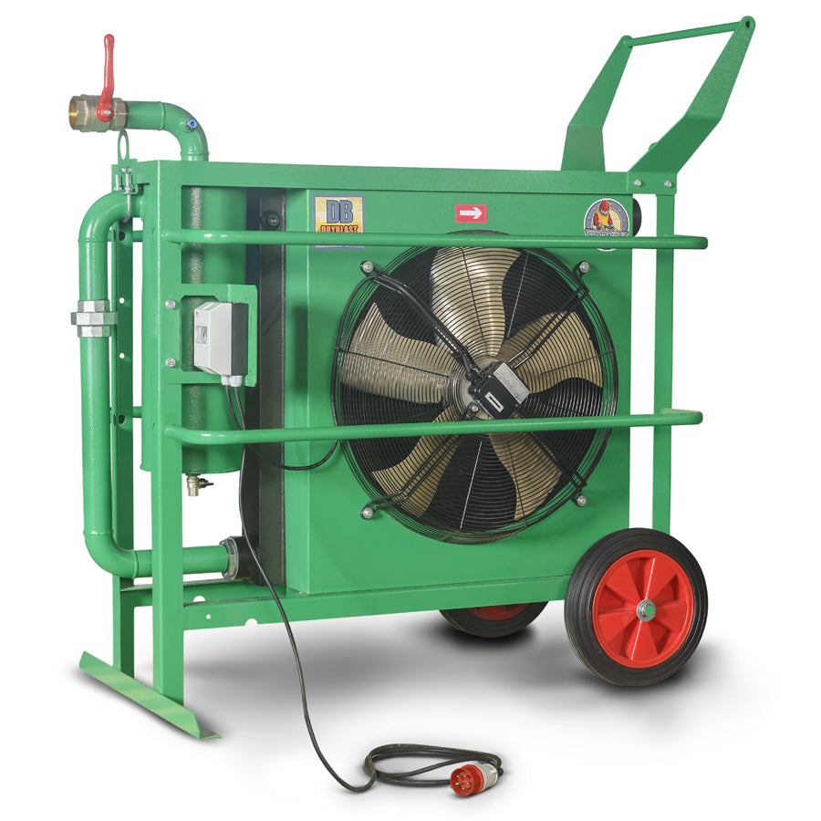 Contracor Mobile Compressed Air Aftercooler DryBlast DBE, electric drive, max. 12 bar operating pressure, max. flow rate of 3 to 25 m³/min