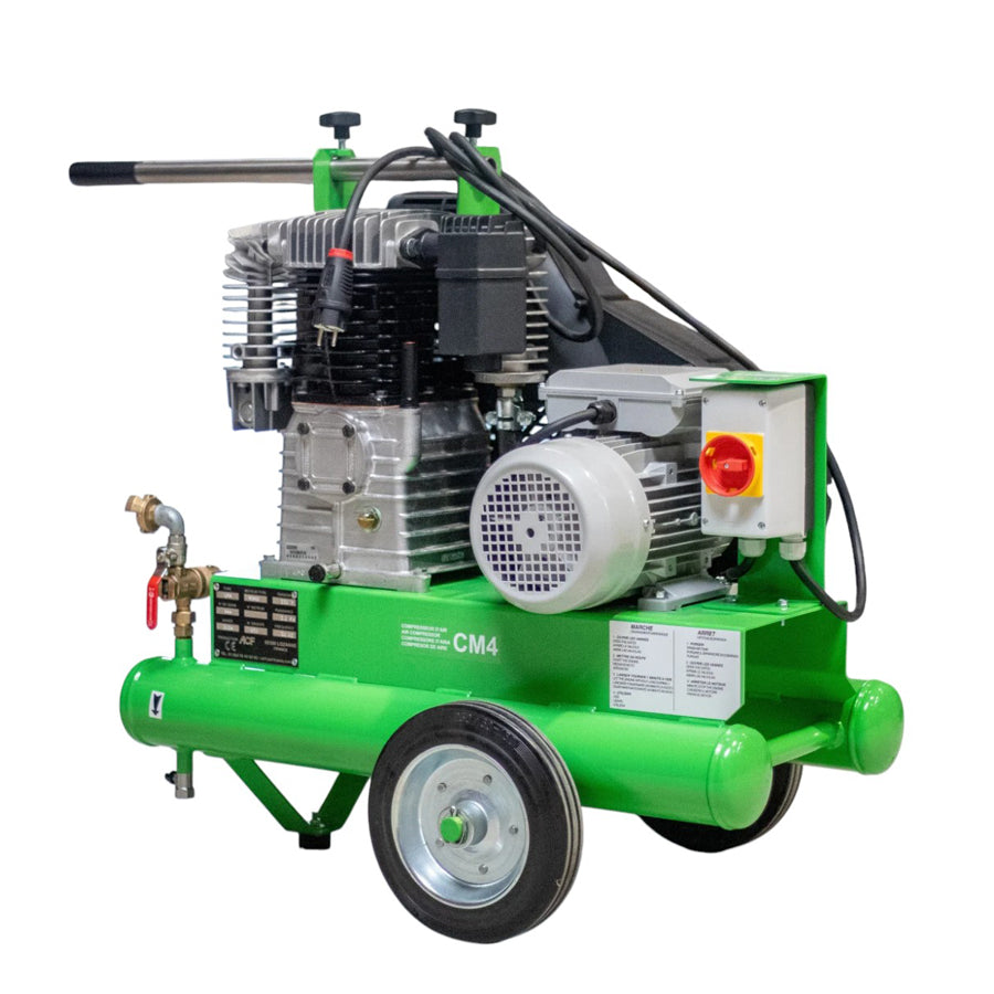 ACF Mobile Electric Compressor CM 4, E-Motor, 3 HP, 220 V, 350 l/min, max. 7 bar operating pressure