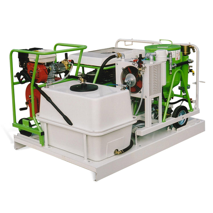 ACF Wet Low Pressure Blasting Device T.A.G. +/HP, Anti-Graffiti Complete Set, 24 Liter capacity, 0.5 to 6 bar blasting pressure, with integrated water tank, compressor and refrigerant dryer, optionally with high-pressure cleaner 165 bar