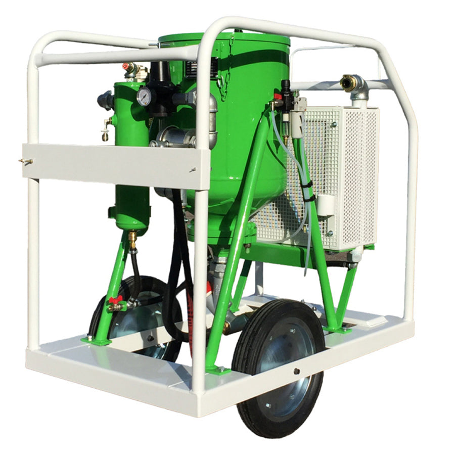 ACF Low Pressure Blasting Device SR Complete, reinforced, simplified design, 24 or 50 Liter capacity, 0.1 to 7 bar blasting pressure, with integrated refrigerant dryer