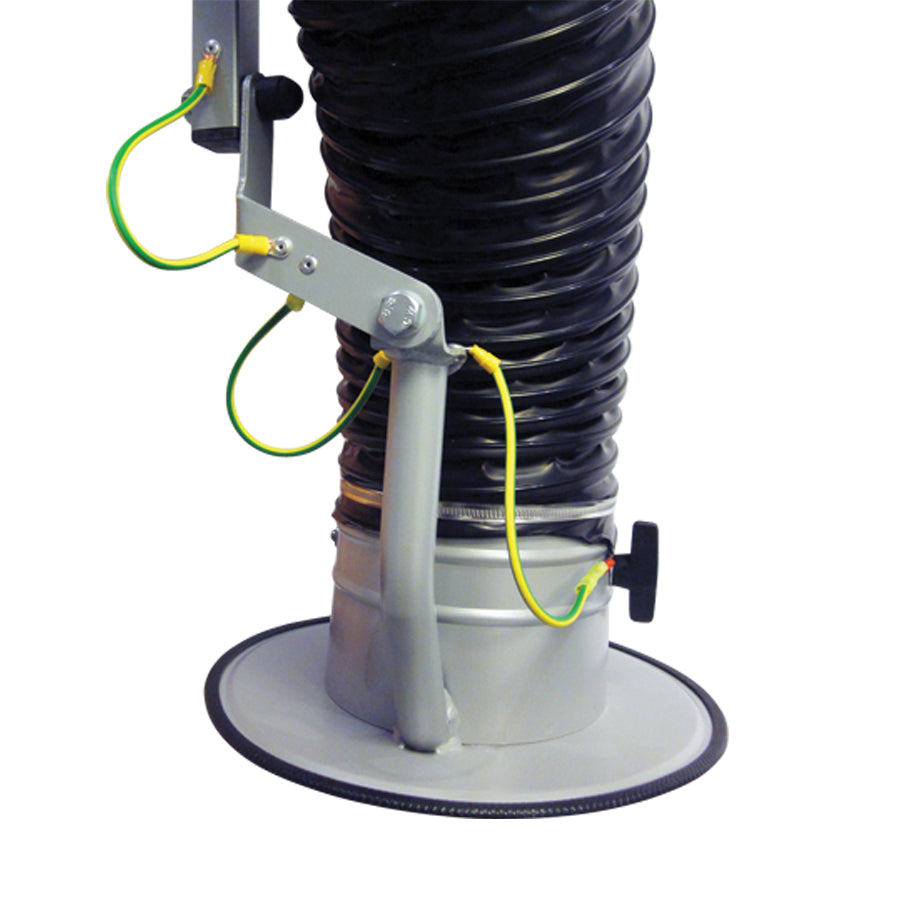 Gram Clean Air Extraction Arm LGF-A for ATEX Zone 21/2 (2D/2G) with Wall Bracket, Swivel Joint and Direct Hose Connection, Hose S9-A Ø 80 to 160 mm, Lengths from 1 to 9 m
