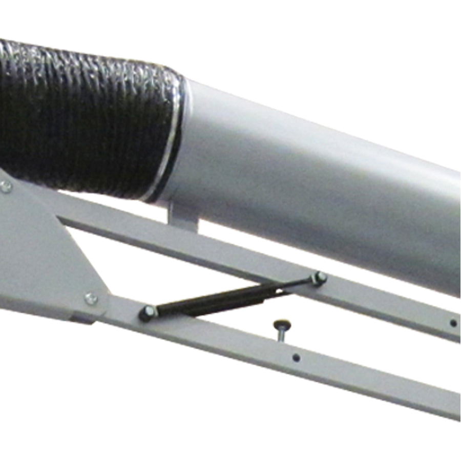 Gram Clean Air Extraction Arm with Swiveling Extraction Hood LE, Wall Bracket and Swivel Joint, Powder Coated Steel Pipe Ø 200 mm, Lengths from 3 to 6 m