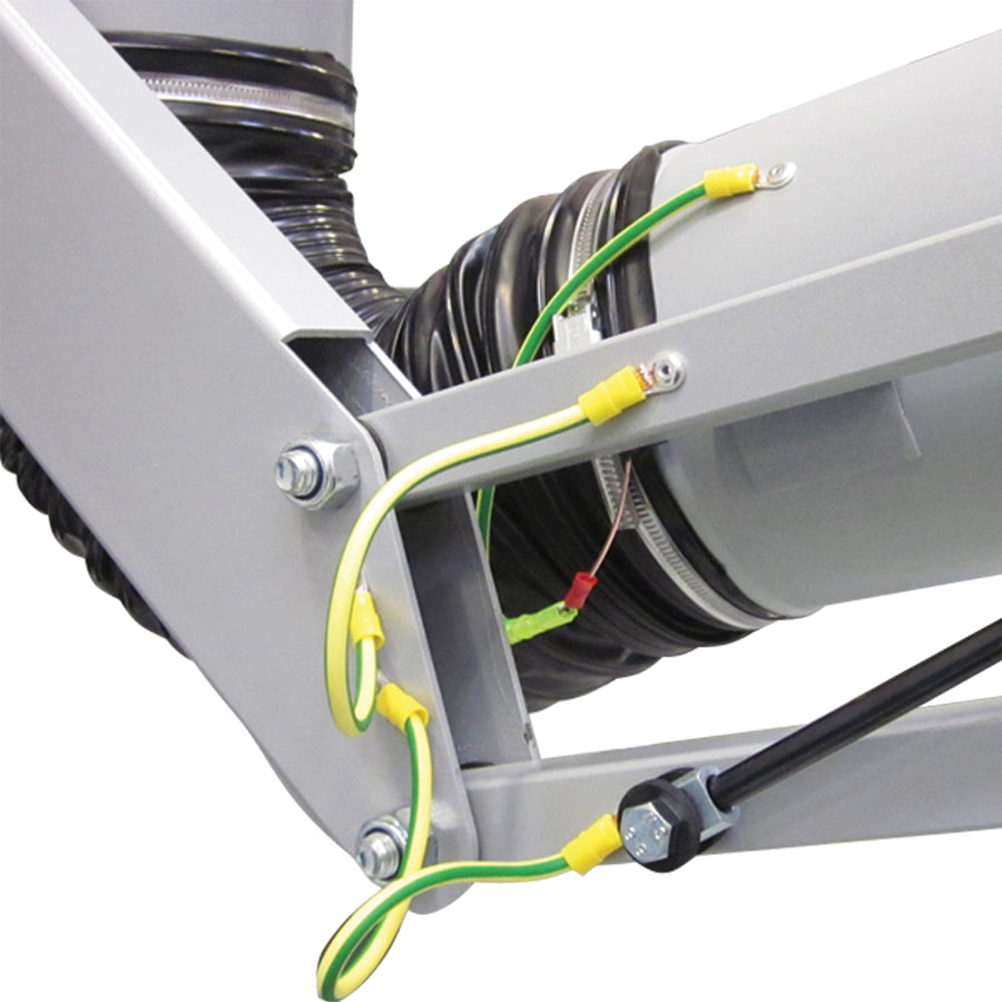 Gram Clean Air Extraction Arm RFF-A for ATEX Zone 21/2 (2D/2G) with Wall Bracket 360° Rotation, Powder Coated Steel Pipe Ø 125 and 160 mm, Lengths from 2 to 9 m
