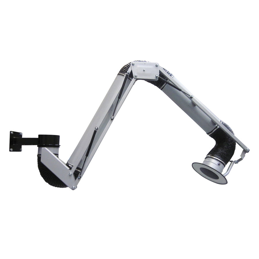 Gram Clean Air Extraction Arm RFF with Wall Bracket 360° Rotation, Powder Coated Steel Pipe Ø 125 to 200 mm, Lengths from 2 to 9 m