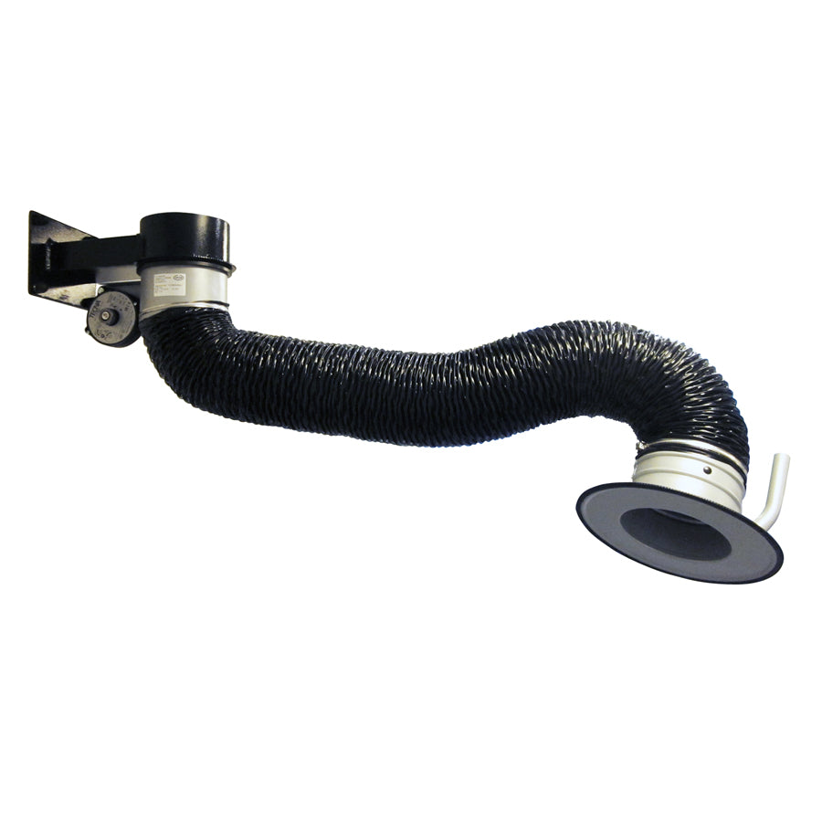 Gram Clean Air Extraction Arm TGI with Wall Bracket 360° Rotation, Inner Rods, Hose S10 Ø 160 mm, Lengths from 2 to 7 m