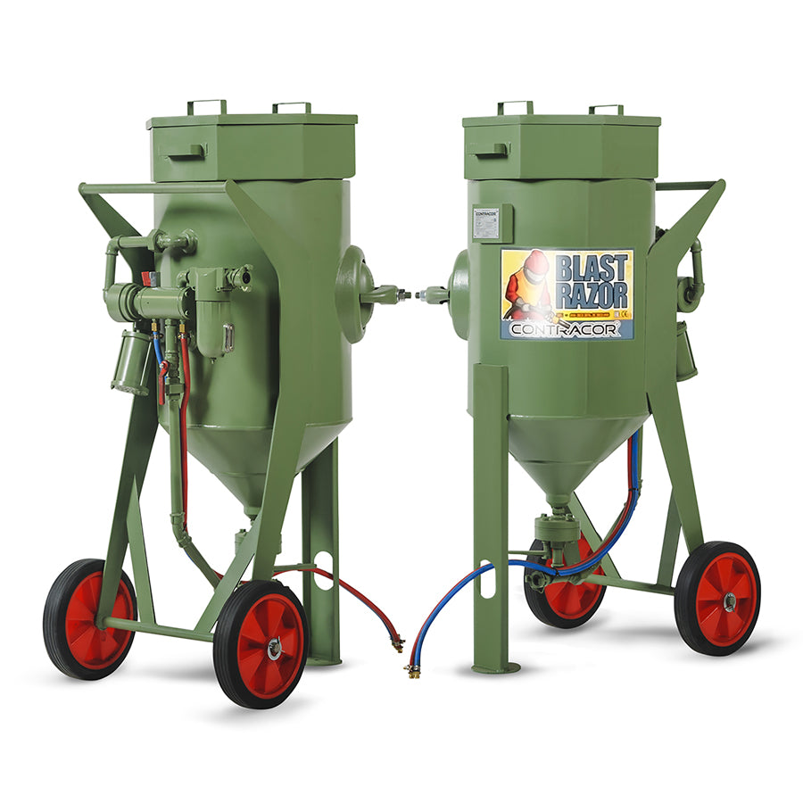 Contracor Pressure Blasting Device Blastrazor Z-50RC (50 liters), with 5m Remote Control Hose and Hand Lever DMH, optionally combinable with additional accessories