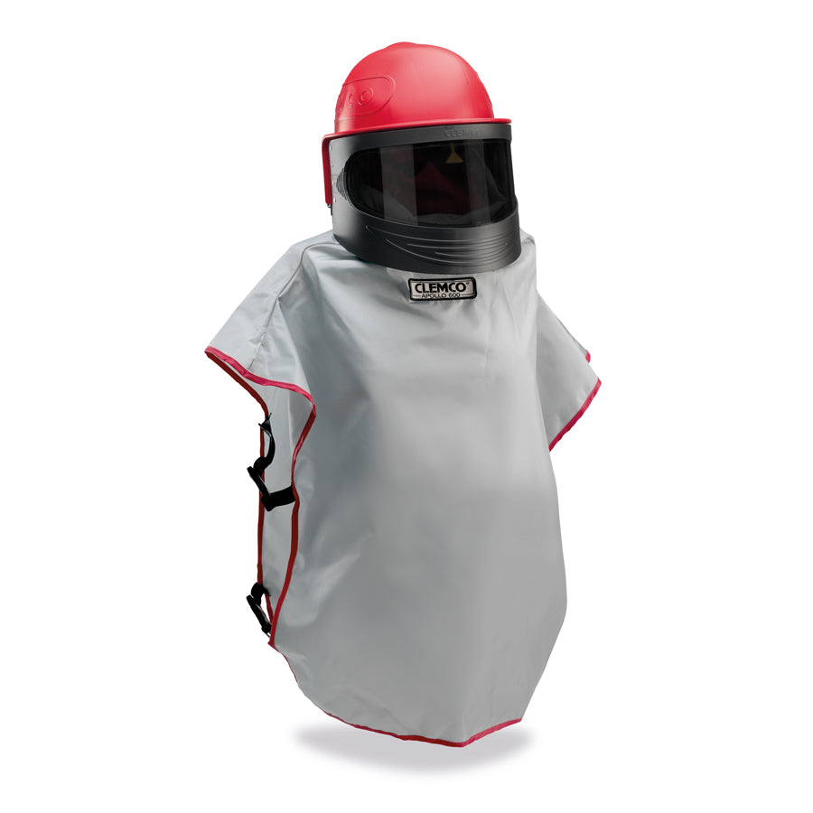 Clemco Sandstrahlhelm Apollo-600 mit Nyloncape und Regulierventil, verschiedene Varianten