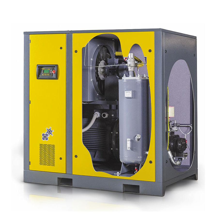 Comprag Schraubenkompressor D-Serie, 1:1 Direktantrieb, 55 kW Antriebsleistung, 8,5/9,1 m³/min Volumenstrom, 8/10 bar max. Betriebsdruck