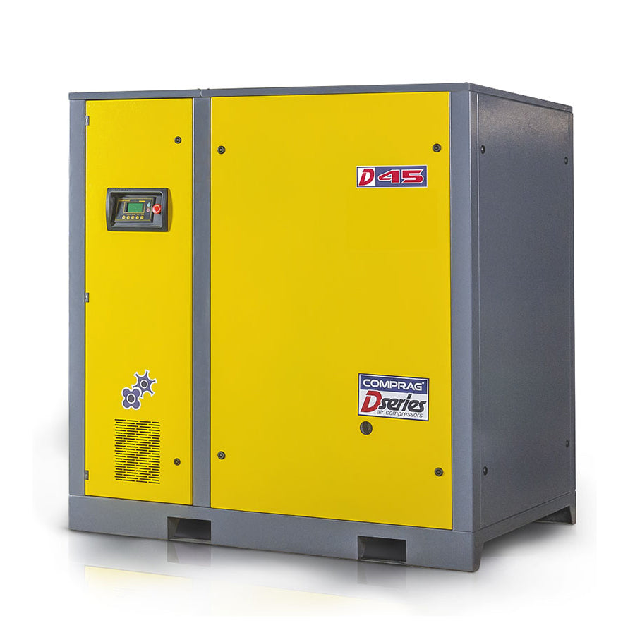Comprag Schraubenkompressor D-Serie, 1:1 Direktantrieb, 45 kW Antriebsleistung, 6,2/7 m³/min Volumenstrom, 8/10 bar max. Betriebsdruck