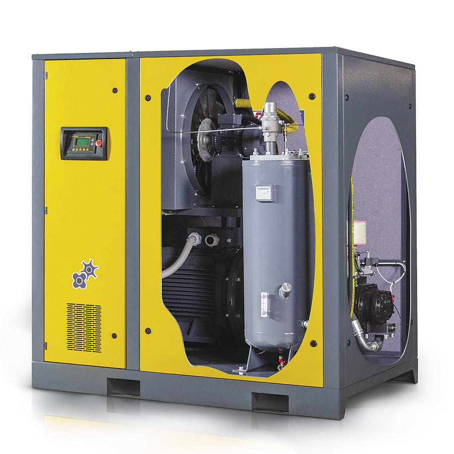 Comprag Screw Compressor DV Series, 1:1 Direct Drive, Speed Controlled, 45 kW Drive Power, 6.2/7 m³/min Flow Rate, 8/10 bar Max. Operating Pressure
