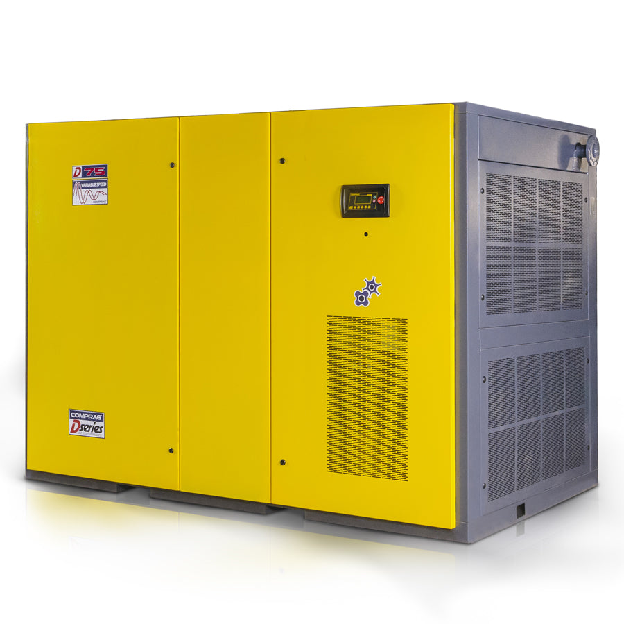Comprag Screw Compressor DV Series, 1:1 Direct Drive, Speed Controlled, 75 kW Drive Power, 11.3/12.8 m³/min Flow Rate, 8/10 bar Max. Operating Pressure