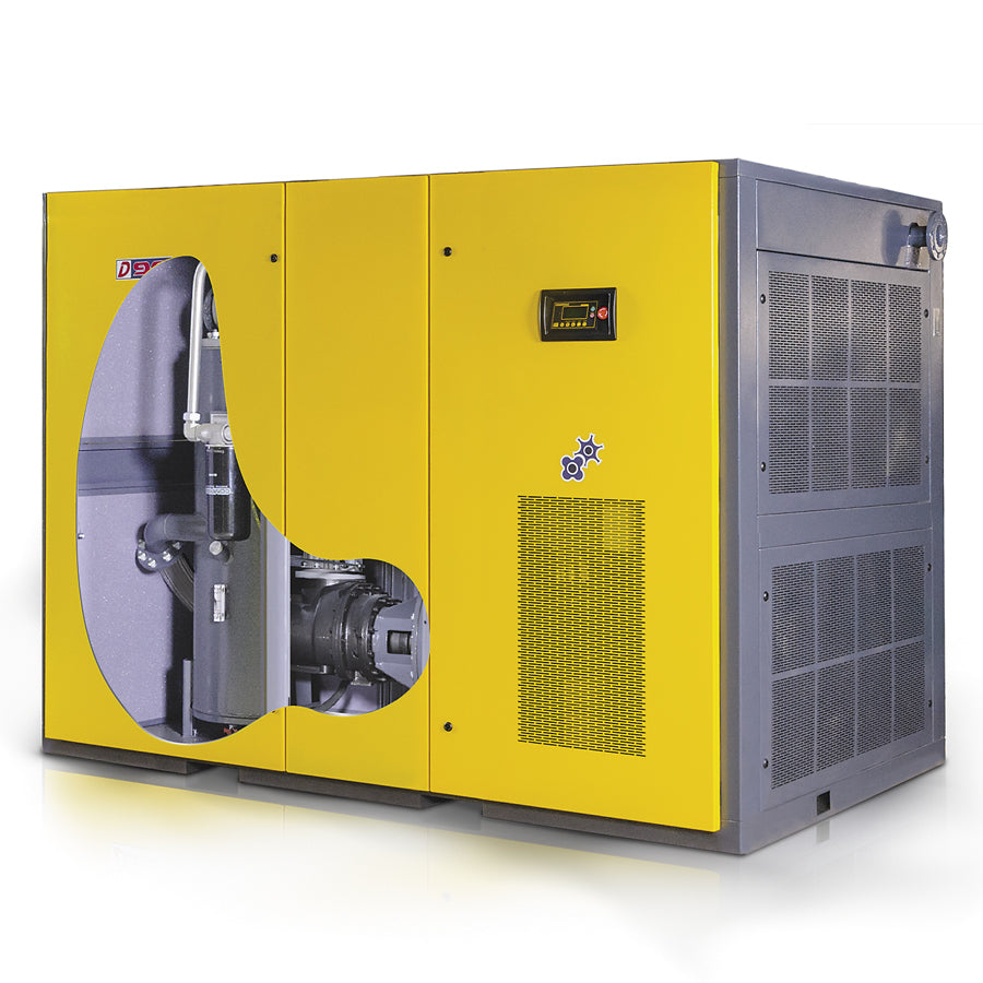 Comprag Screw Compressor DV Series, 1:1 Direct Drive, Speed Controlled, 75 kW Drive Power, 11.3/12.8 m³/min Flow Rate, 8/10 bar Max. Operating Pressure
