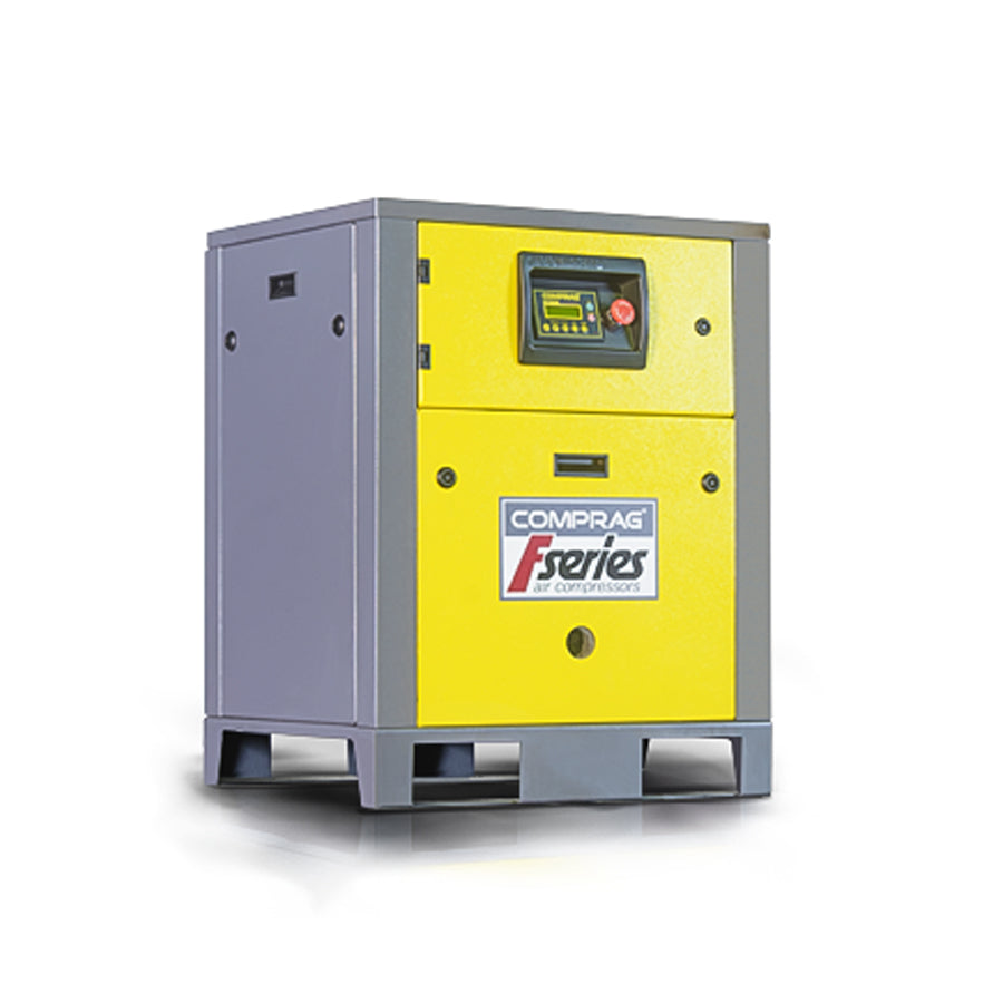Comprag screw compressor F-series, 3 kW drive power, 0.38/0.46 m³/min flow rate, 10 or 8 bar max. operating pressure