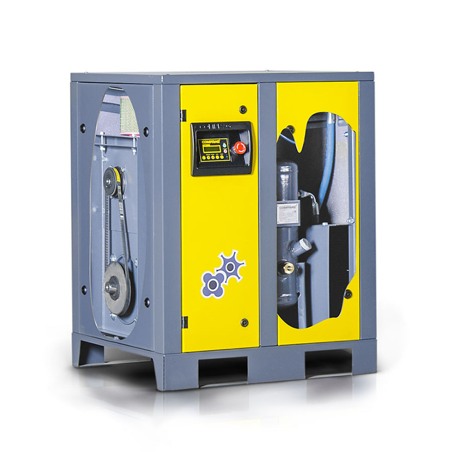 Comprag Screw Compressor F-Series, 5.5 kW Drive Power, 0.55/0.65/0.75 m³/min Flow Rate, 13, 10 or 8 bar max. Operating Pressure