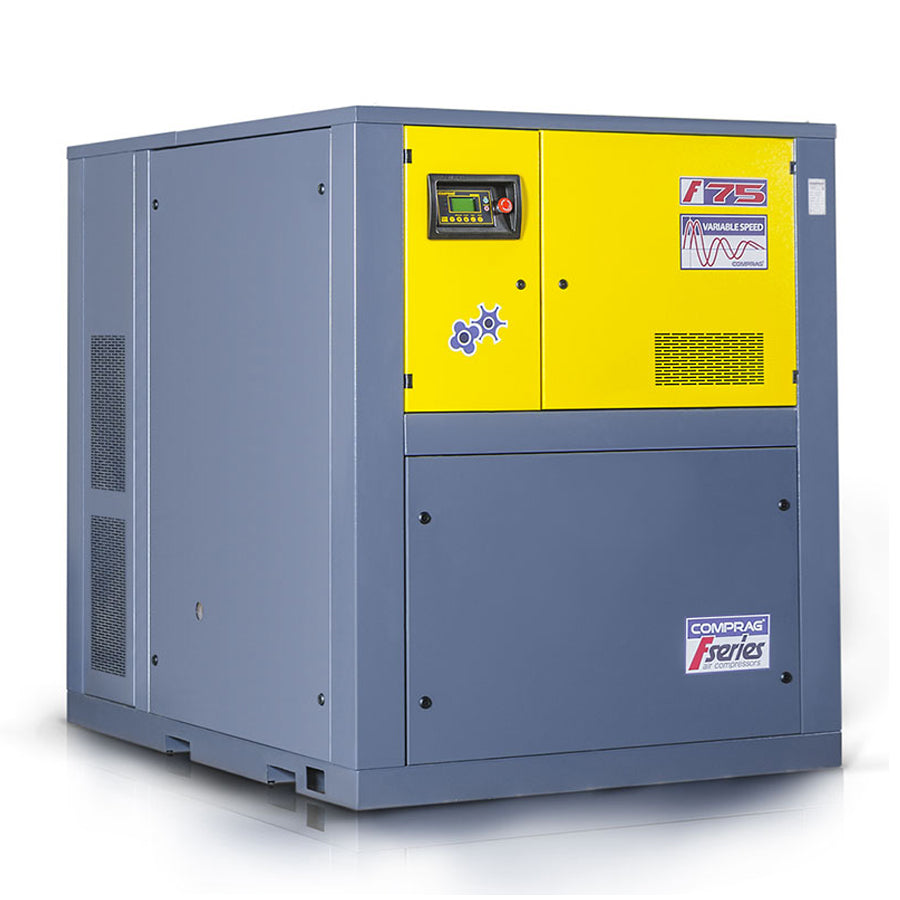 Comprag Schraubenkompressor FV-Serie, drehzahlgeregelt, 75 kW Antriebsleistung, 10,8/12,4 m³/min Volumenstrom, 5-8 oder 5-10 bar max. Betriebsdruck