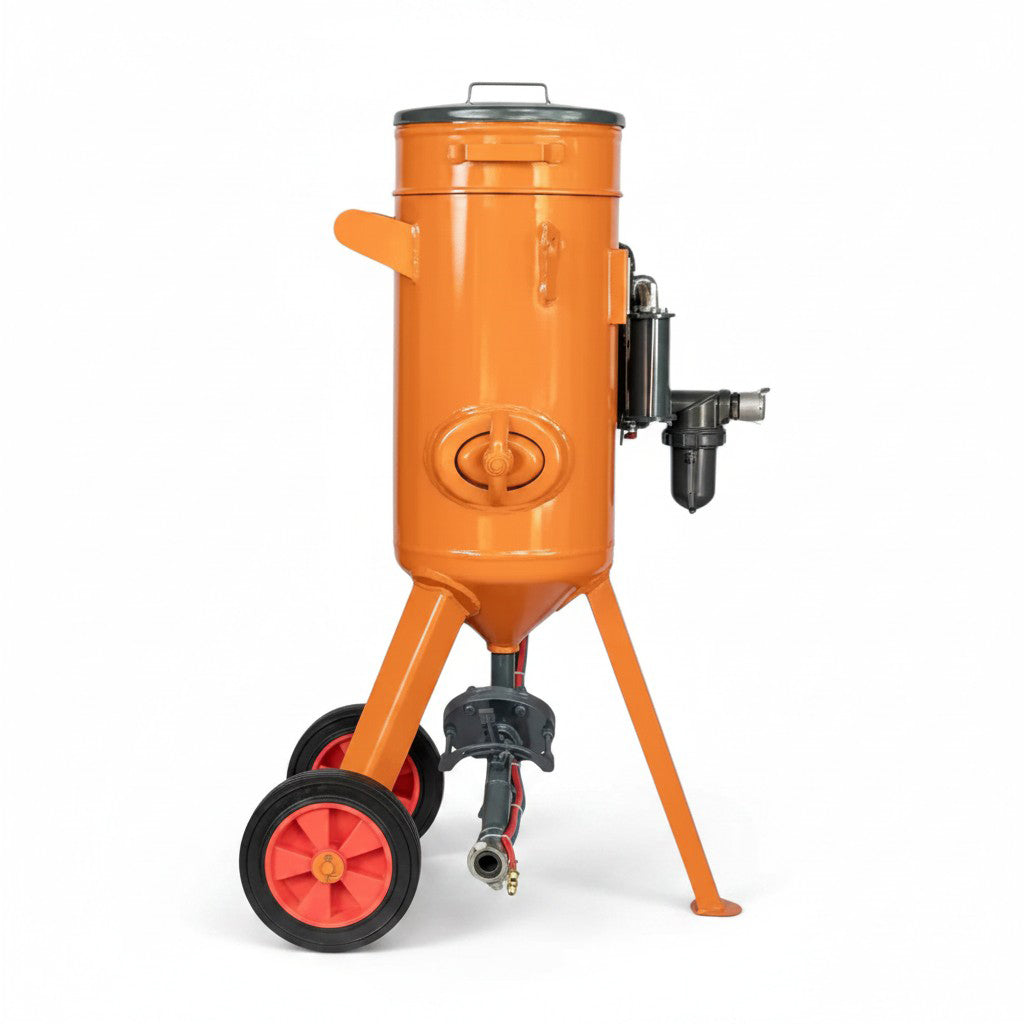 Druckstrahlgerät NBSC-50, 50 Liter, Micro oder FSV Strahlmittel-Dosierventil, Optional mit weiterem Zubehör kombinierbar
