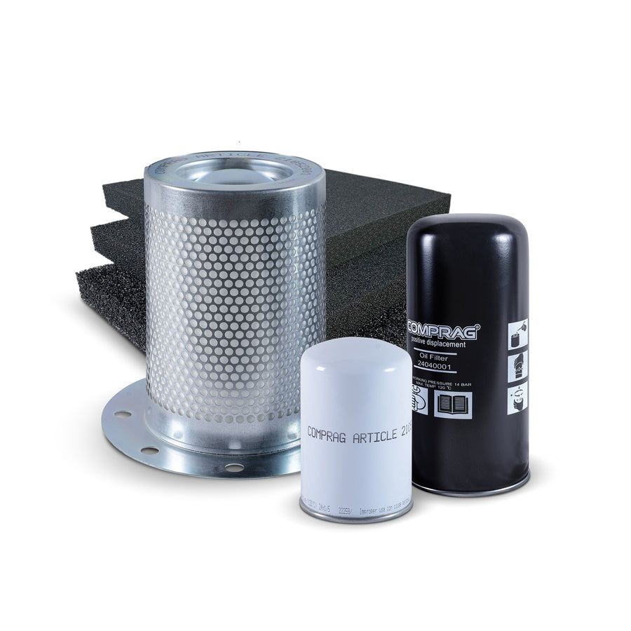 Comprag Maintenance Kit for 500 and 2000 Operating Hours Screw Compressor F Series, FR Series, FRD Series, 3 to 90 kW