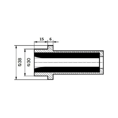 Düsenprofi Flange Sandblasting Nozzle, Boron Carbide, nozzle opening 6 to 12 mm