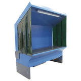 Gram Clean Air Extraction Table UF-EM with Steel Ribs, Rear Wall and Slanted Top with Extraction, Light on Top and Side Louvers, Widths from 1000 to 2000 mm