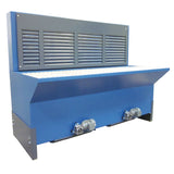 Gram Clean Air Extraction Table UFPR-B with Fan and Rear Wall with Extraction, Widths from 1000 to 3000 mm, Depth 1000 or 1250 mm, Various Table Tops
