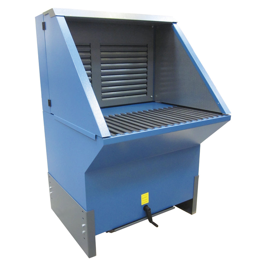 Gram Clean Air Extraction Table UFPR-BS-ISO with fan and back wall with extraction, ceiling and side walls, insulated, widths from 1000 to 3000 mm, depth 1000 or 1250 mm, various table tops