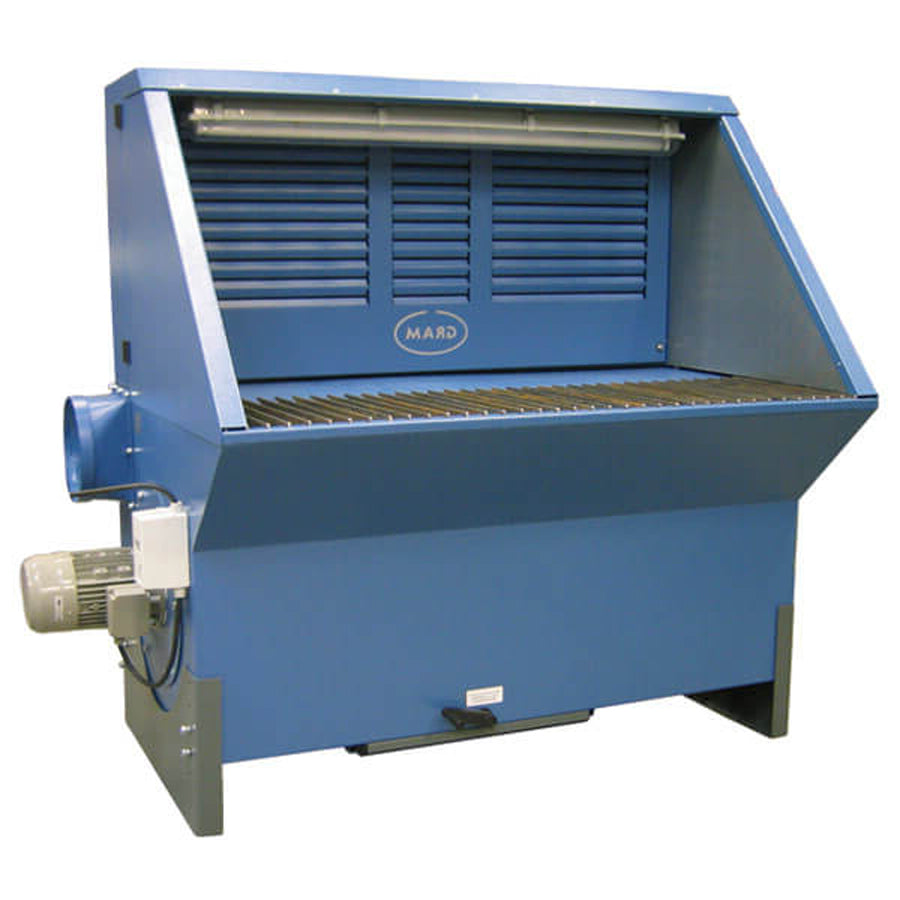 Gram Clean Air Extraction Table UFPR-BS-ISO with fan and back wall with extraction, ceiling and side walls, insulated, widths from 1000 to 3000 mm, depth 1000 or 1250 mm, various table tops