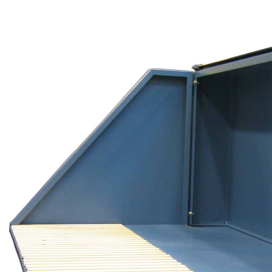 Gram Clean Air Extraction Table UFPR-BS with Fan and Rear Wall with Extraction, Ceiling and Side Walls, Widths from 1000 to 3000 mm, Depth 1000 or 1250 mm, Various Table Tops