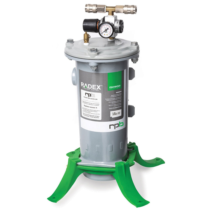 rpb Safety Atemluftfilter Radex mit Druckregler, 2 Ausgänge, mit Atemluft-Filterpatrone