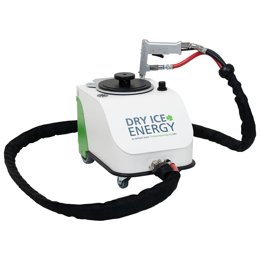 Dry Ice Energy Dry Ice Blasting Device "Champ Vario" with regulation of dry ice quantity, complete set, blasting pressure 1-10 bar, compressed air requirement 300 - 1600 ltr./min