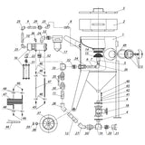 Spare parts Contracor pressure blasting machine BlastRazor Z-100RCS (100 liters)