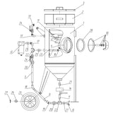 Spare Parts Contracor Pressure Blasting Device BlastRazor Z-50 (50 Liters)