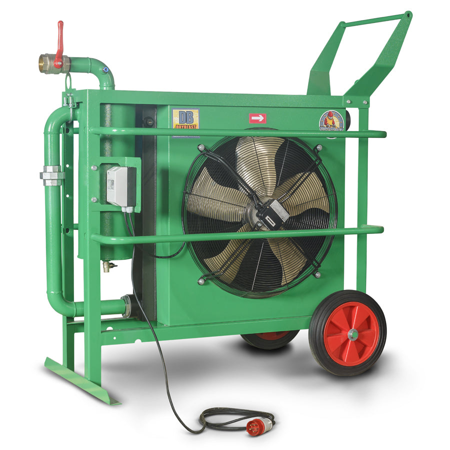 Contracor Mobile Compressed Air Aftercooler DryBlast DBE, electric drive, max. 12 bar operating pressure, max. flow rate of 3 to 25 m³/min