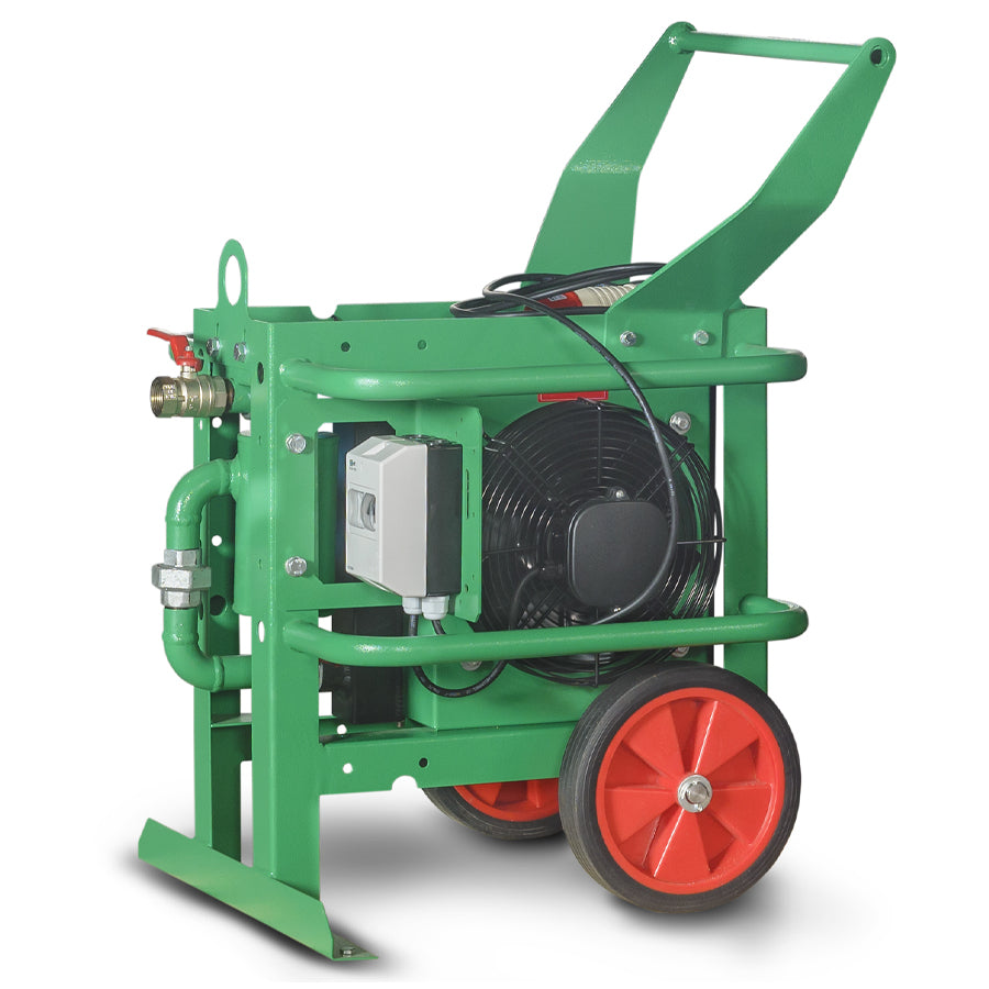 Contracor Mobile Compressed Air Aftercooler DryBlast DBE, electric drive, max. 12 bar operating pressure, max. flow rate of 3 to 25 m³/min
