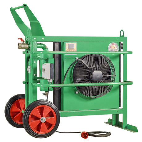 Contracor Mobile Compressed Air Aftercooler DryBlast DBE, electric drive, max. 12 bar operating pressure, max. flow rate of 3 to 25 m³/min