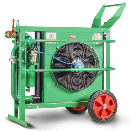 Contracor mobile compressed air aftercooler DryBlast DBP, pneumatic drive, max. 12 bar operating pressure, max. flow rate from 3 to 25 m³/min