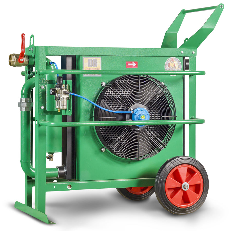 Contracor Mobiler Druckluft-Nachkühler DryBlast DBP, pneumatischer Antrieb, max. 12 bar Betriebsdruck, max. Volumenstrom von 3 bis 25 m³/min