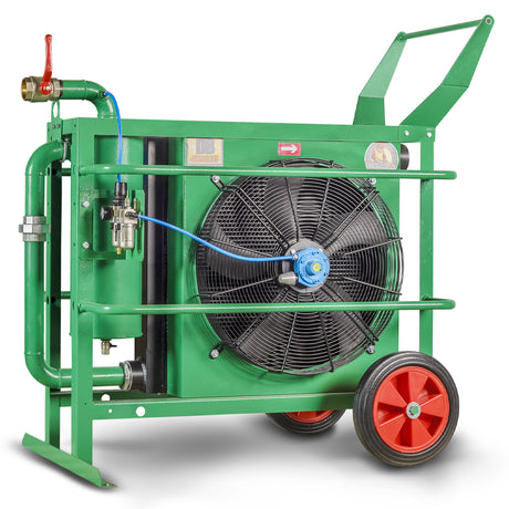 Contracor mobile compressed air aftercooler DryBlast DBP, pneumatic drive, max. 12 bar operating pressure, max. flow rate from 3 to 25 m³/min