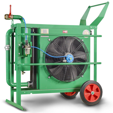 Contracor mobile compressed air aftercooler DryBlast DBP, pneumatic drive, max. 12 bar operating pressure, max. flow rate from 3 to 25 m³/min