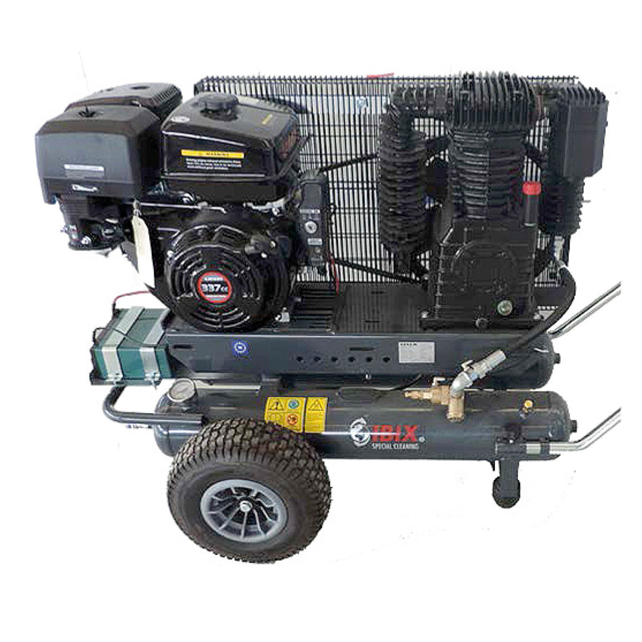 Ibix Mobile Gas Compressor IB 900, Gas Engine with E-Starter, 11 HP, 900 l/min, max. 11 bar operating pressure