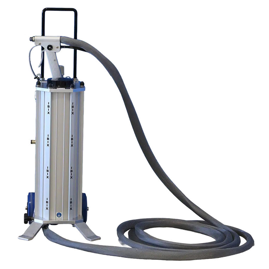 IBIX 9 F/2 Standard low-pressure blasting device, fine blasting device, 9 liters capacity, 0.2 to 7.5 bar blasting pressure, complete set