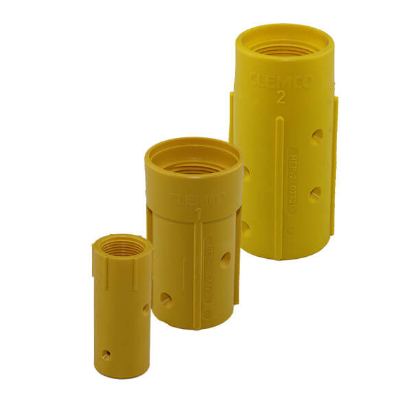 Clemco nozzle holder HEP with screws, nylon, 3/4" or 1 1/4" fine thread, for blasting hose AD 27, 33, 39, 48 and 56 mm