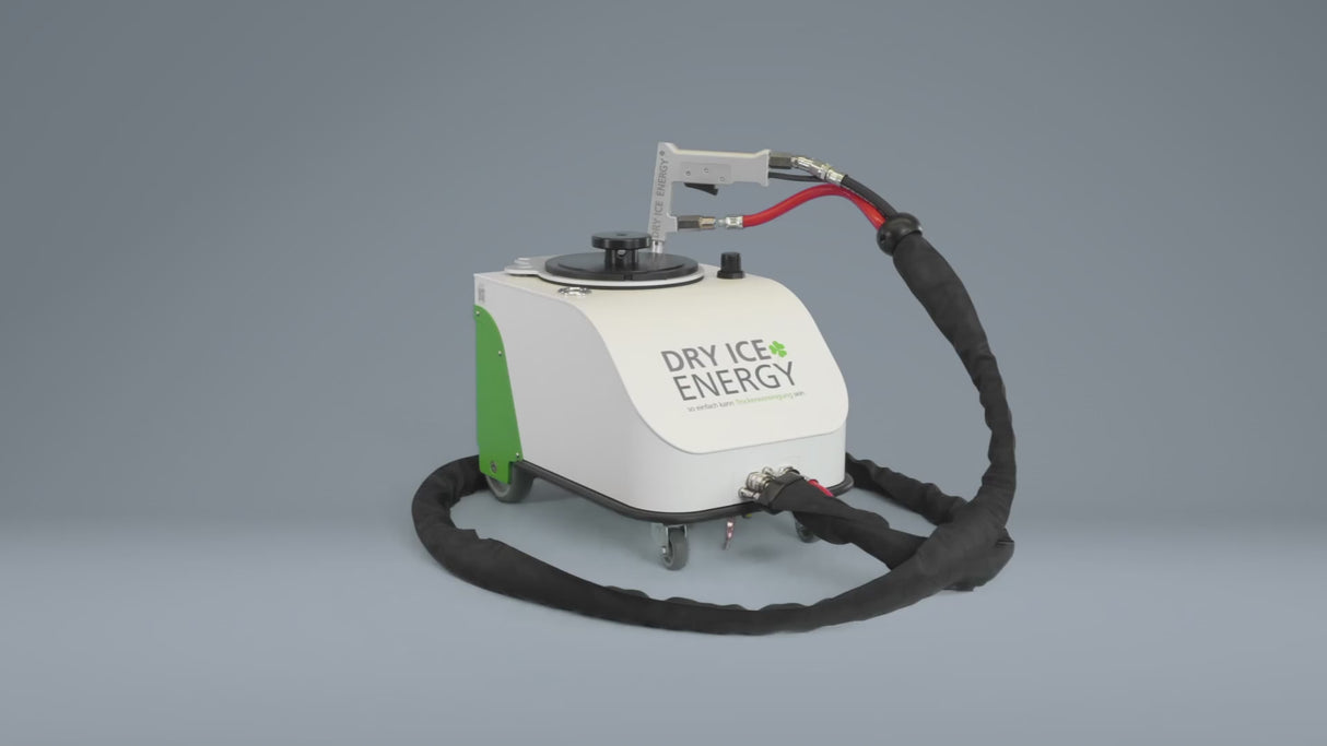 Dry Ice Energy Dry Ice Blasting Device "Champ Vario" with regulation of dry ice quantity, complete set, blasting pressure 1-10 bar, compressed air requirement 300 - 1600 ltr./min