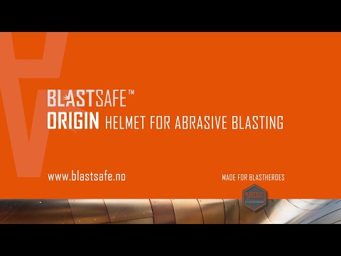Silencer Sandblasting Helmet Blastsafe ORIGIN with integrated hearing protection, nylon cape and control valve, multiple variants