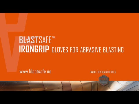 Silencer sandblasting gloves Blastsafe™ IRONGRIP, leather, size 8 (M) to 12 (XXXL)